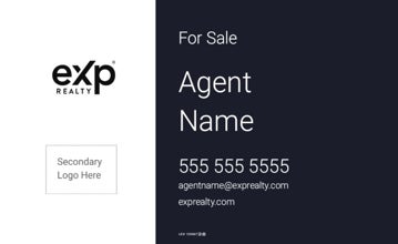 Picture of Dark Blue For Sale Sign - Light Background Agent Logo 1 - 18" x 30"