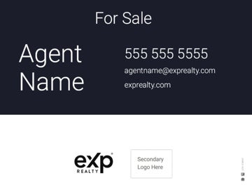 Picture of Dark Blue For Sale Sign - Light Background Agent Logo 3 - 18" x 24"