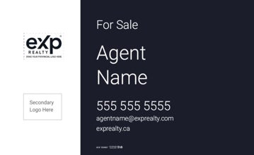 Picture of Dark Blue For Sale Sign - Light Background Agent Logo 1 - 18" x 30"