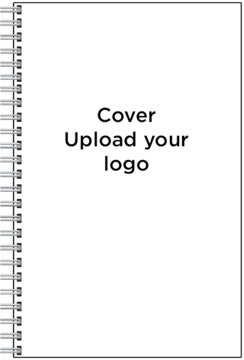 Picture of Custom Glossy Notebook White Cover - 8.5"Hx5.5"W