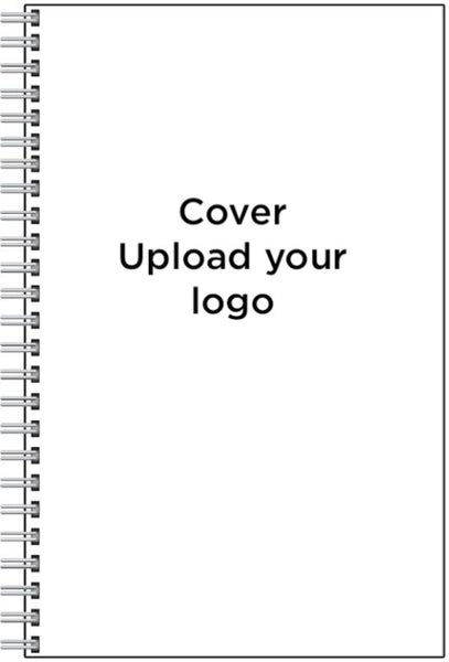 Picture of Custom Glossy Notebook White Cover - 8.5"Hx5.5"W