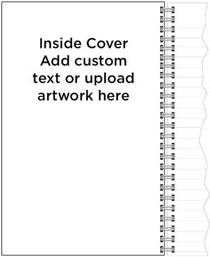 Picture of Custom Glossy Notebook White Cover - 8.5"Hx5.5"W