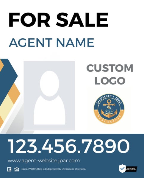 Picture of Shipmate - Agent Photo and Team Logo Vertical Sign - 30"x24"