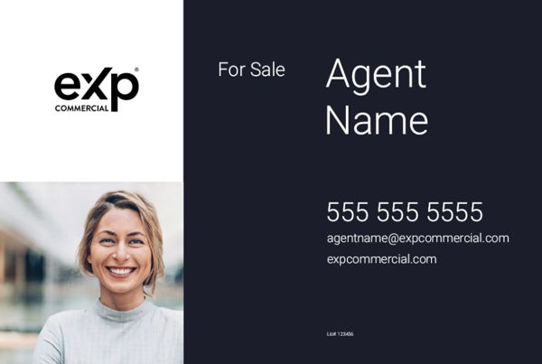 Picture of Dark Blue 4'x6' eXp Branded Agent Photo - Design 1b