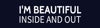 Picture of I'M BEAUTIFUL INSIDE AND OUT Navy Rider - 6" x 24"