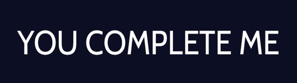 Picture of YOU COMPLETE ME Navy Rider - 6" x 24"