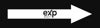 Picture of New Black Logo Arrow Directional - 6" x 24"