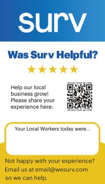 Picture of Google Review Cards Editable Phone  - 2" x 3.5"