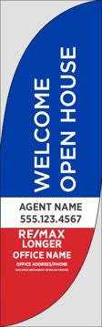 Picture of Blue Welcome Open House, Customizable - 10' Feather Flag