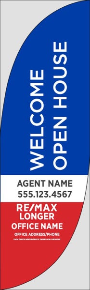 Picture of Blue Welcome Open House, Customizable - 10' Feather Flag