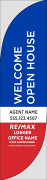 Picture of Blue Welcome Open House, Customizable - 13' Feather Flag