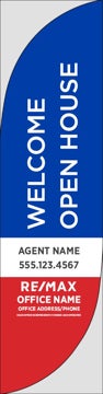 Picture of Blue Welcome Open House, Customizable - 13' Feather Flag