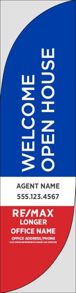 Picture of Blue Welcome Open House, Customizable - 13' Feather Flag