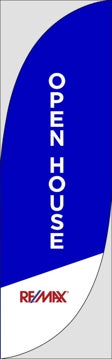 Picture of Open House W/Logo (Blue) - 10' Feather Flag