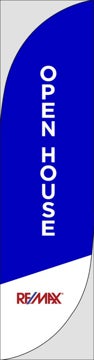 Picture of Open House W/Logo (Blue) - 13' Feather Flag