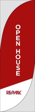 Picture of Open House W/Logo (Red) - 10' Feather Flag