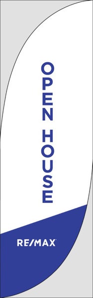 Picture of Open House W/Logo (White) - 10' Feather Flag