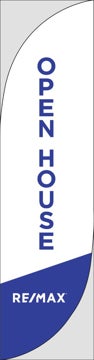 Picture of Open House W/Logo (White) - 13' Feather Flag