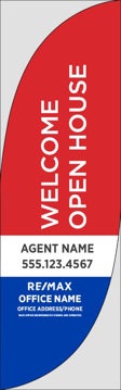 Picture of Red Welcome Open House, Customizable - 10' Feather Flag