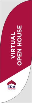 Picture of NEW! Virtual Tour W/Logo (Red) - 10' Feather Flag
