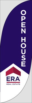 Picture of Open House W/Logo (Blue) - 10' Feather Flag