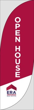 Picture of Open House W/Logo (Red) - 7.5' Feather Flag
