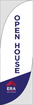 Picture of Open House W/Logo (White) - 10' Feather Flag