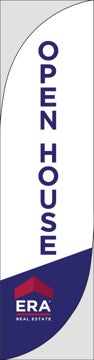 Picture of Open House W/Logo (White) - 13' Feather Flag