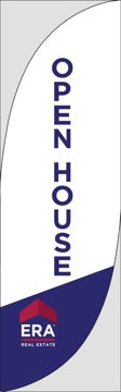 Picture of Open House W/Logo (White) - 7.5' Feather Flag