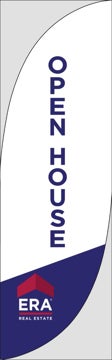 Picture of Open House W/Logo (White) - 7.5' Feather Flag