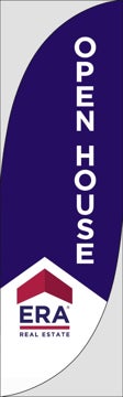 Picture of Open House W/Logo (Blue) - 7.5' Feather Flag