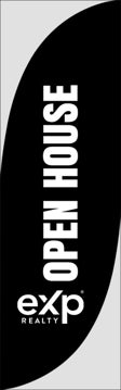 Picture of Open House Feather Flag (Black) - 10' Feather Flag