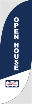 Picture of Open House W/Logo (Blue) - 10' Feather Flag