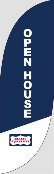 Picture of Open House W/Logo (Blue) - 10' Feather Flag