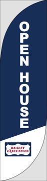 Picture of Open House W/Logo (Blue) - 13' Feather Flag