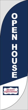 Picture of Open House W/Logo (Blue) - 13' Feather Flag
