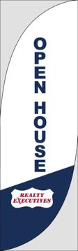 Picture of Open House W/Logo (White) - 10' Feather Flag