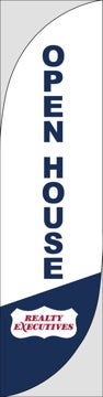 Picture of Open House W/Logo (White) - 13' Feather Flag