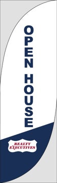 Picture of Open House W/Logo (White) - 7.5' Feather Flag