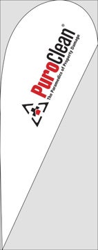 Picture of White - 10' Teardrop Flag