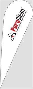 Picture of White - 13' Teardrop Flag