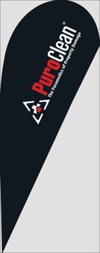 Picture of Black - 10' Teardrop Flag