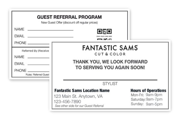 Picture of Referral Card -  Black & White