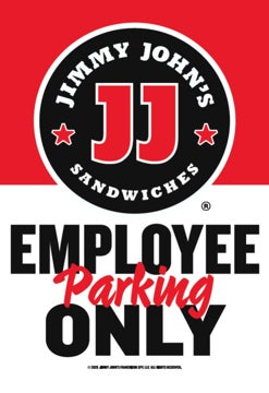Picture of Jimmy Johns 18" x 12" Employee Parking Only