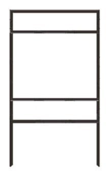 18"h x 24"w Metal Frame - 2 riders (Black)