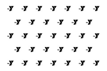 Picture of White and Black YMCA Logo - Backdrop Banner