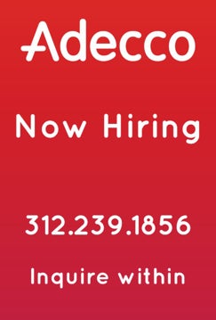 Picture of Now Hiring - 36"H x 24"W Corrugated Plastic Sign