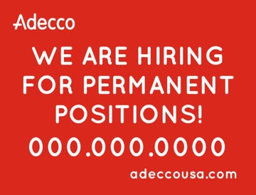 Picture of Permanent Positions - 18"H x 24"W Corrugated Plastic Sign