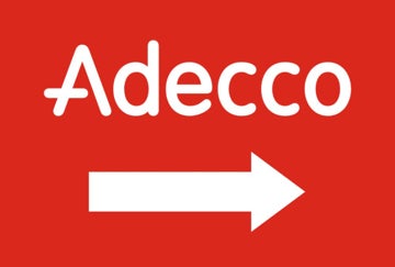 Picture of Adecco Directional - 24"H x 36"W Corrugated Plastic Sign