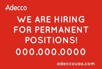 Picture of Permanent Positions - 24"H x 36"W Corrugated Plastic Sign